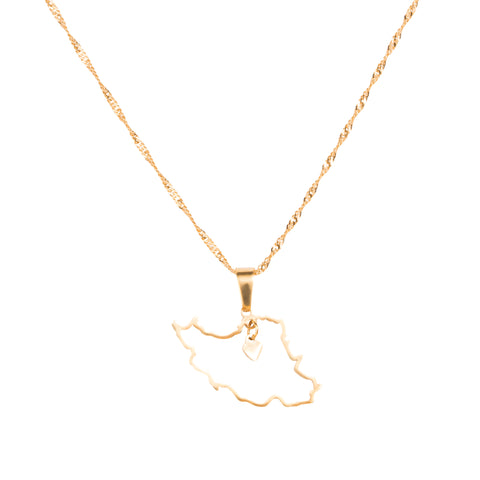 Syria Map Pendant Necklace – Kenz Jewelry